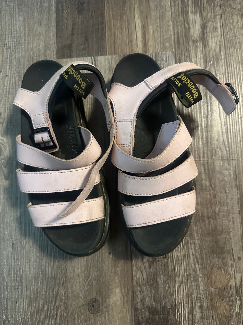 Dr. Martens Pale Pink Multi-Strap Platform Sandals
